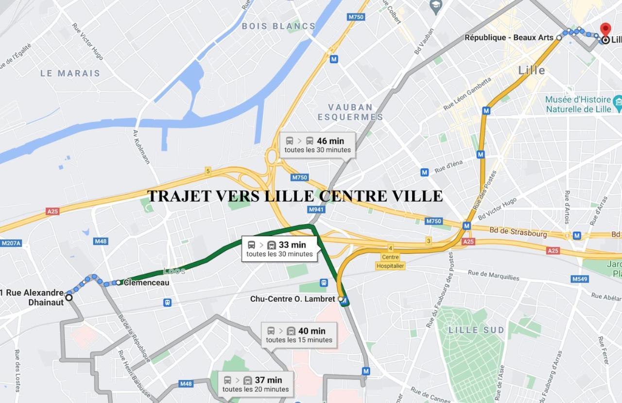 Coliving Tout Confort- Loos Les Lille-Maison Partagee-7 Chambres-5 Sdb-6Wc-Loos Les Lille Ngoại thất bức ảnh